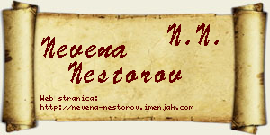 Nevena Nestorov vizit kartica